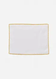 Bordstablett i ekologisk bomull med glansig bård (2-pack), bonprix