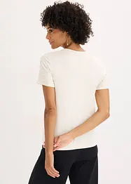 T-shirt med pärlapplikation, bonprix