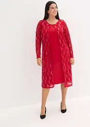 Klänning med spets (dubbelpack, 2 delar), bonprix