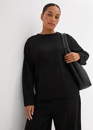 Långärmad Punto di Roma-topp, bonprix