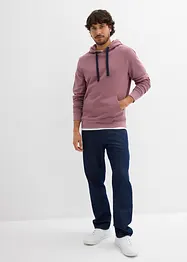 Sweatshirt med huva i ren bomull, bonprix