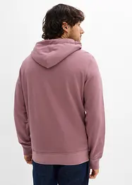Sweatshirt med huva i ren bomull, bonprix