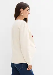 Mamma-/amningssweatshirt i mjuk ekologisk bomull, bonprix