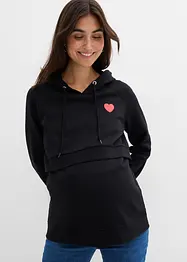 Mammasweatshirt av ekologisk bomull, med amningsöppningar, bonprix