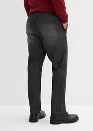 Fodrade jeans med stretch och resårlinning, Straight, bonprix