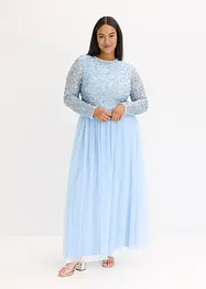 Maxiklänning med paljettbroderi, bonprix