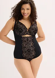 Body med glittergarn och lätt formande effekt, bonprix