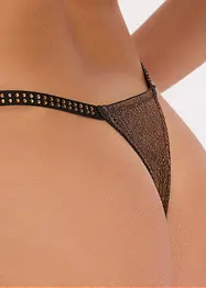 Tangastringtrosa i glittrigt material, bonprix