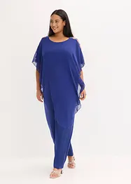 Jumpsuit med poncho i tunn chiffong, bonprix