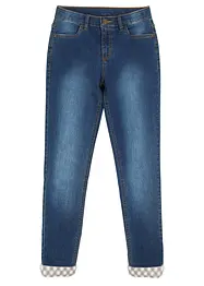 Fodrade jeans med flanellfoder, för flickor, bonprix