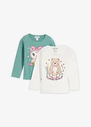 Långärmad topp (2-pack), bonprix
