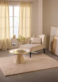 Ogenomskinlig gardinlängd i mjuk chenille (1-pack), bonprix