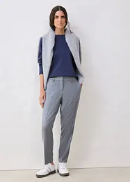 Långärmad topp med silke, bonprix