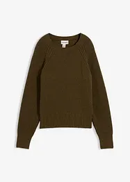 Tröja i bomull och ull, bonprix