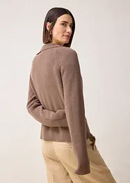 Cardigan i bomull och ull, bonprix
