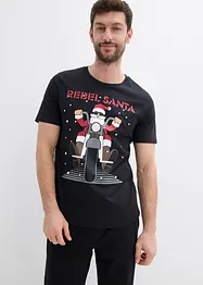 T-shirt med jultryck, ekologisk bomull, bonprix