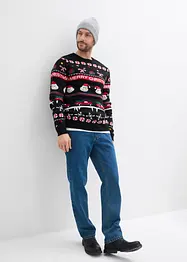 Finstickad tröja med julmotiv, bonprix