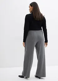 Stickad byxa av mjuk kashmirmix, bonprix