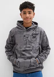Sweatshirt med huva i mjuk bomullsmix, bonprix