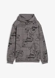 Sweatshirt med huva i mjuk bomullsmix, bonprix