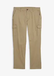 Stretchig termocargobyxa, normal passform, raka ben, bonprix