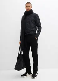 Stretchig termocargobyxa, normal passform, raka ben, bonprix