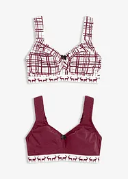 BH utan bygel med bomull (2-pack), bonprix