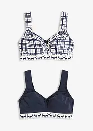 BH utan bygel med bomull (2-pack), bonprix