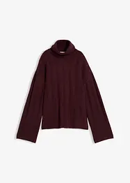 Ribbstickad polotröja, bonprix