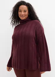 Ribbstickad polotröja, bonprix