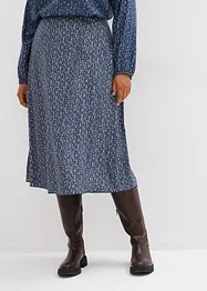 Mellanlång kjol i följsam viskos, bonprix
