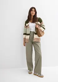 Grovstickad cardigan med olika färgnyanser, bonprix