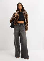 Oversizejacka i pälsimitation, bonprix