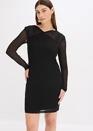 Jerseyklänning i mesh, bonprix