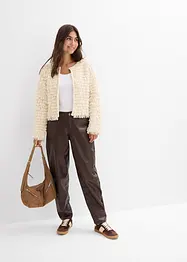 Cardigan i lurvigt material, bonprix