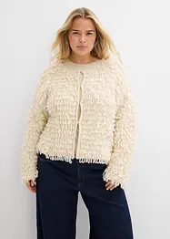Cardigan i lurvigt material, bonprix