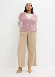 Stickad väst med dekorativa knappar, bonprix