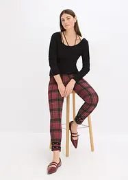Finstickad tröja med djup rinning, bonprix