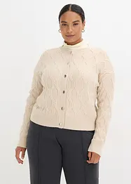 Grovstickad cardigan, bonprix