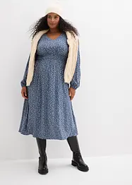 Mellanlång klänning i följsam viskos, bonprix