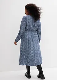 Mellanlång klänning i följsam viskos, bonprix