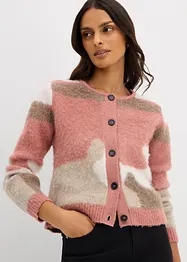 Mönstrad cardigan med knappar, bonprix