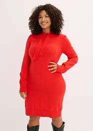 Stickad klänning i mjuk viskosmix, bonprix