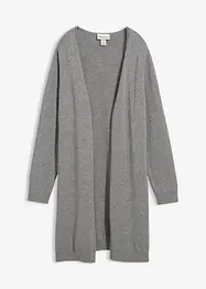 Lång cardigan med rullade kanter, bonprix