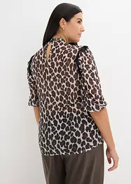 Topp i mjuk mesh med spets, bonprix