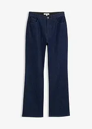 Loose Straight Jeans High Waist, med bekväm midja och strass, bonprix