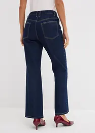 Straight jeans, Mid Waist, bekväm midja med strass, bonprix