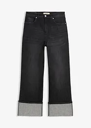 Straight Jeans High Waist, med Turn-Ups, bonprix