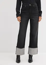 Straight Jeans High Waist, med Turn-Ups, bonprix