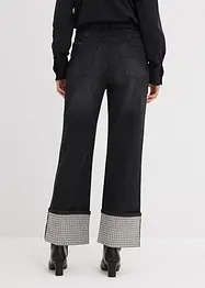Straight Jeans High Waist, med Turn-Ups, bonprix